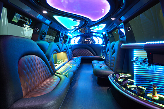 Limousine with leather seating