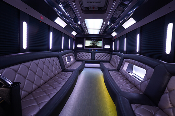 Limo bus interior