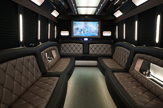 Limo Bus with flat-screen TV